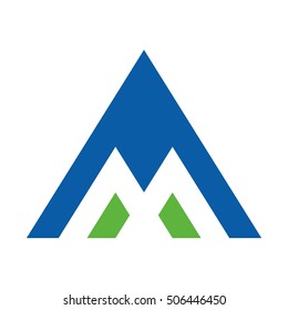 Letter A logo icon design template elements. Vector color sign.