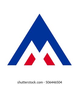 Letter A logo icon design template elements. Vector color sign.