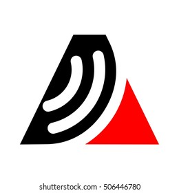 Letter A logo icon design template elements. Vector color sign.