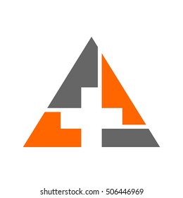Letter A logo icon design template elements. Vector color sign.