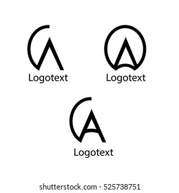 Letter A logo icon design template elements