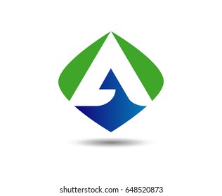 Letter A logo icon design template elements
