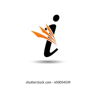 Letter i logo icon design template elements
