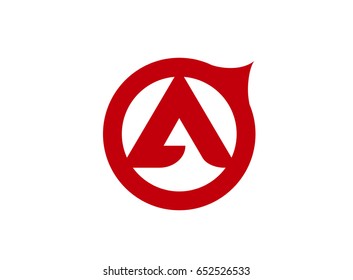 Letter a logo icon design template elements
