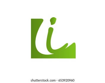 Letter i logo icon design template element 
