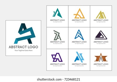 Letter A logo icon design template elements - vector sign. Business card templates.
Business corporate letter A logo design template.