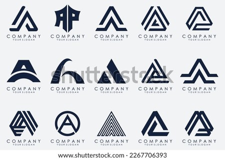 Letter A logo icon design template.