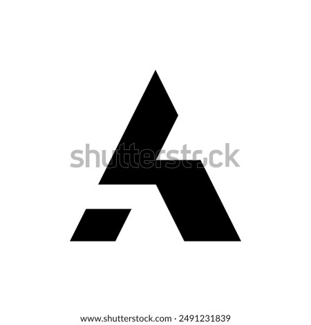 Letter A logo. Icon design. Template elements. Geometric abstract logos