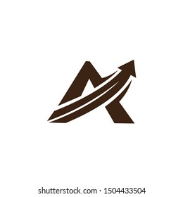 Letter A logo Icon Design Vector Illustration black. Think idea concept.template storm power thinking brain - Vector