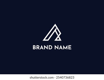 Icono de logotipo Icono de diseño Idea de diseño de Vector. Monograma simple Letra A Ilustración de Plantilla de diseño de logotipo inicial
