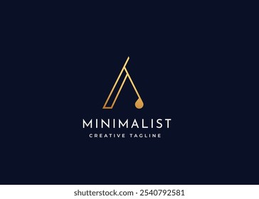 letra A ícone de logotipo design de vetor. Letra minimalista Um design de logotipo inicial. Minimalista spa beleza salão cosméticos símbolo logotipo ilustração