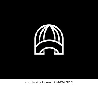 Inspiración de Vector de diseño de icono de logotipo de letra A. Letra de monograma simple Una ilustración de Plantilla de diseño de logotipo inicial