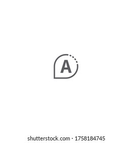  Letter A  logo icon flat design concept  illustration