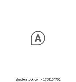  Letter A  logo icon flat design concept  illustration