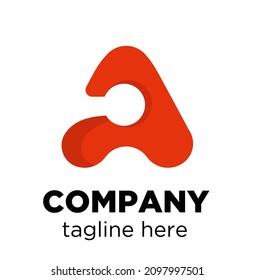Diseño plano de icono de logotipo de letra