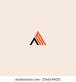 Letter AM logo icon flat vector design.