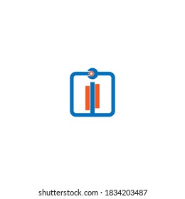 Letter I  logo icon forming a wrench and bolt design concept