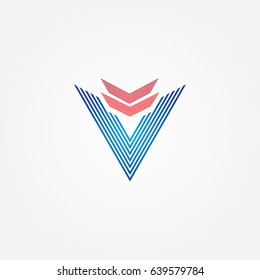 letter logo, icon line art