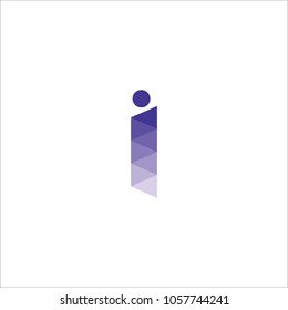 I Letter Logo Icon Mosaic Pattern Design template Element

