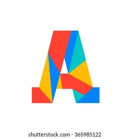 A Letter Logo Icon Mosaic Pattern Design template Element
