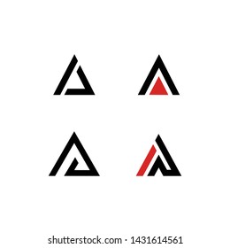 Letter A logo or icon set. Four Letter A- Vector