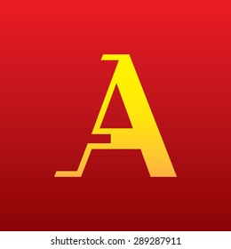 Letter A logo icon sign design template elements 