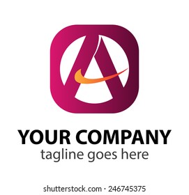 Letter A logo icon symbol 