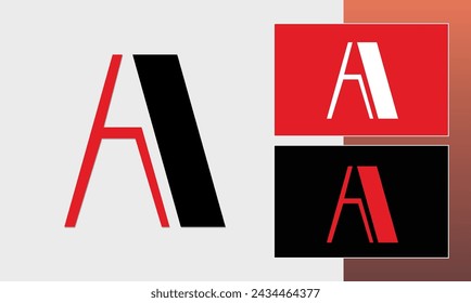 Un símbolo del logotipo de la letra símbolo vector diseño gráfico inicial moderno templo minimalista