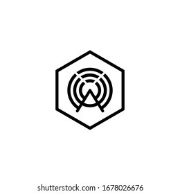 letter A logo icon template
