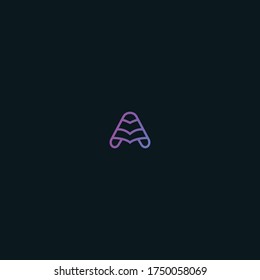 Diseño de la plantilla de icono del logotipo de la letra A en la ilustración del vector