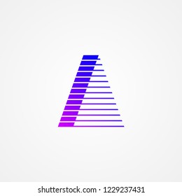A letter logo icon with trendy and creative color. Initial logo template concept