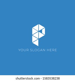 Letter logo icon triangle design template element for business and corporate