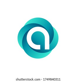 letra un vector de icono de logotipo