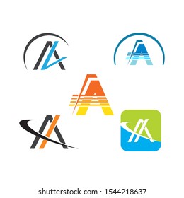 A letter logo icon vector design template