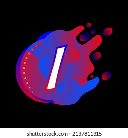 
Icono del logotipo de la letra I. Diseño del logotipo de la letra vectorial i con puntos