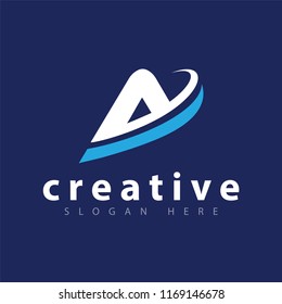 A letter logo icon vector template
