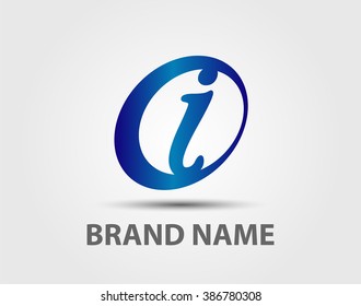 letter I logo icons design template elements
