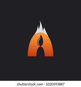 Letter A logo identity. Vector icon illustration for business. Trendy creative design