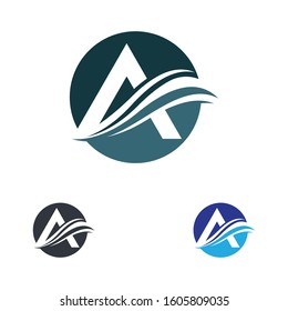 Letter a logo illustration design