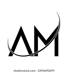 letter am logo illustration design