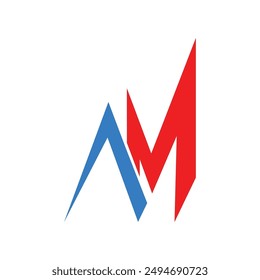 letter am logo illustration design