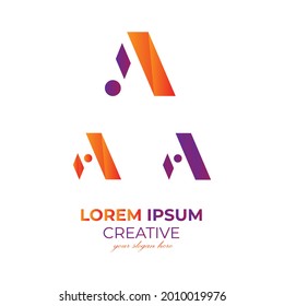 Letra a logo imagen de vector diseño
