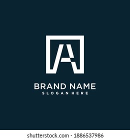 Letter logo with initial A, for company or person with creative concept part 8