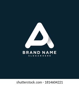 Letter logo with initial A for company or personal part 3