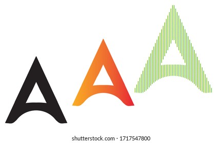 Letter A logo, Initial letter A design template style