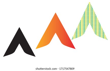Letter A logo, Initial letter A design template style