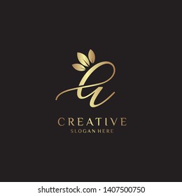 Letter A Logo. Initial Letter Design Vector Luxury Colors