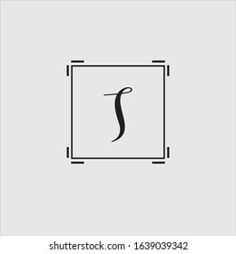 I letter logo initial design with vector