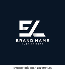 Logotipo de letra con E y A inicial para empresa o personal con concepto moderno parte 1