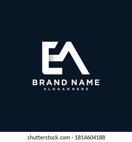 Letter logo with initial E and A for company or personal with modern concept